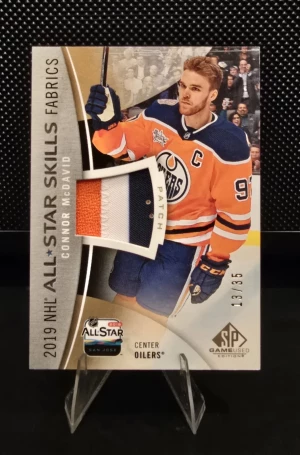 2019-20 SP Game Used Hockey All-Stars Skills Fabrics #AS-CM Connor McDavid 13/35 front